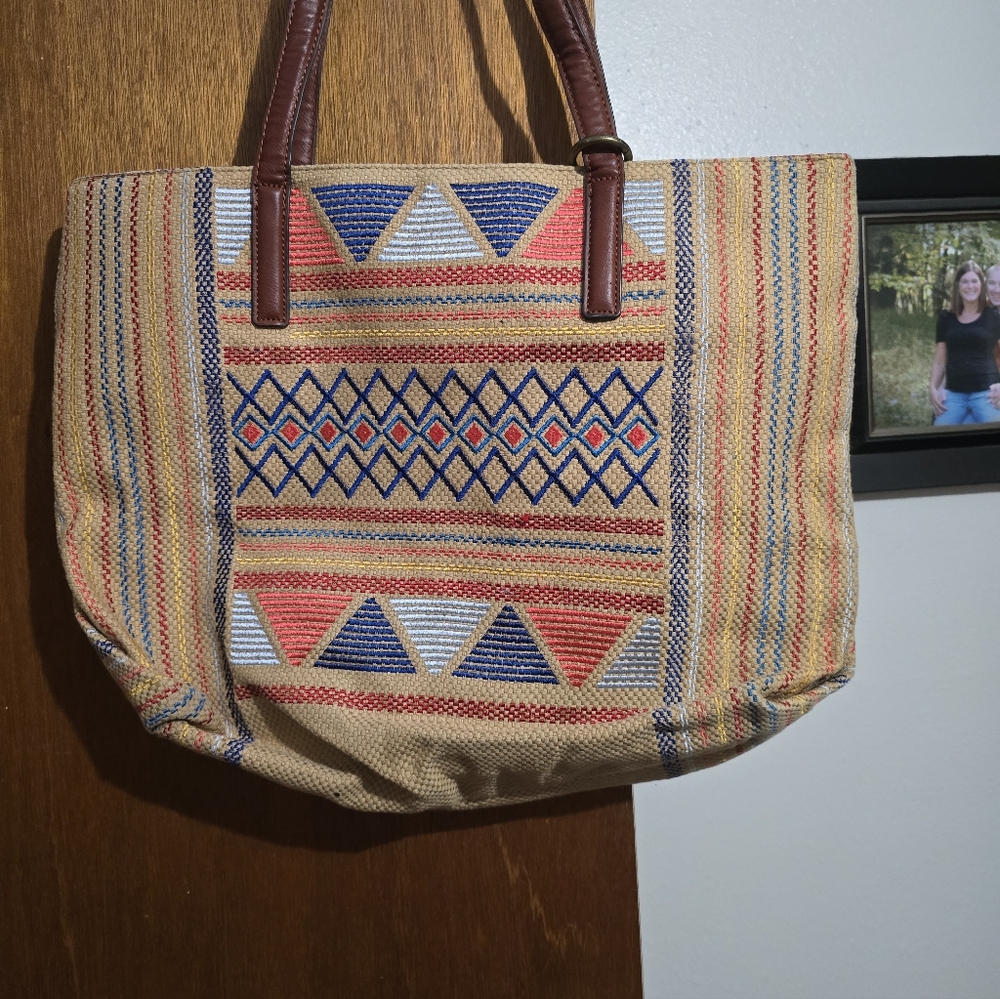 Lucky Multicolor Patterned Tote Bag